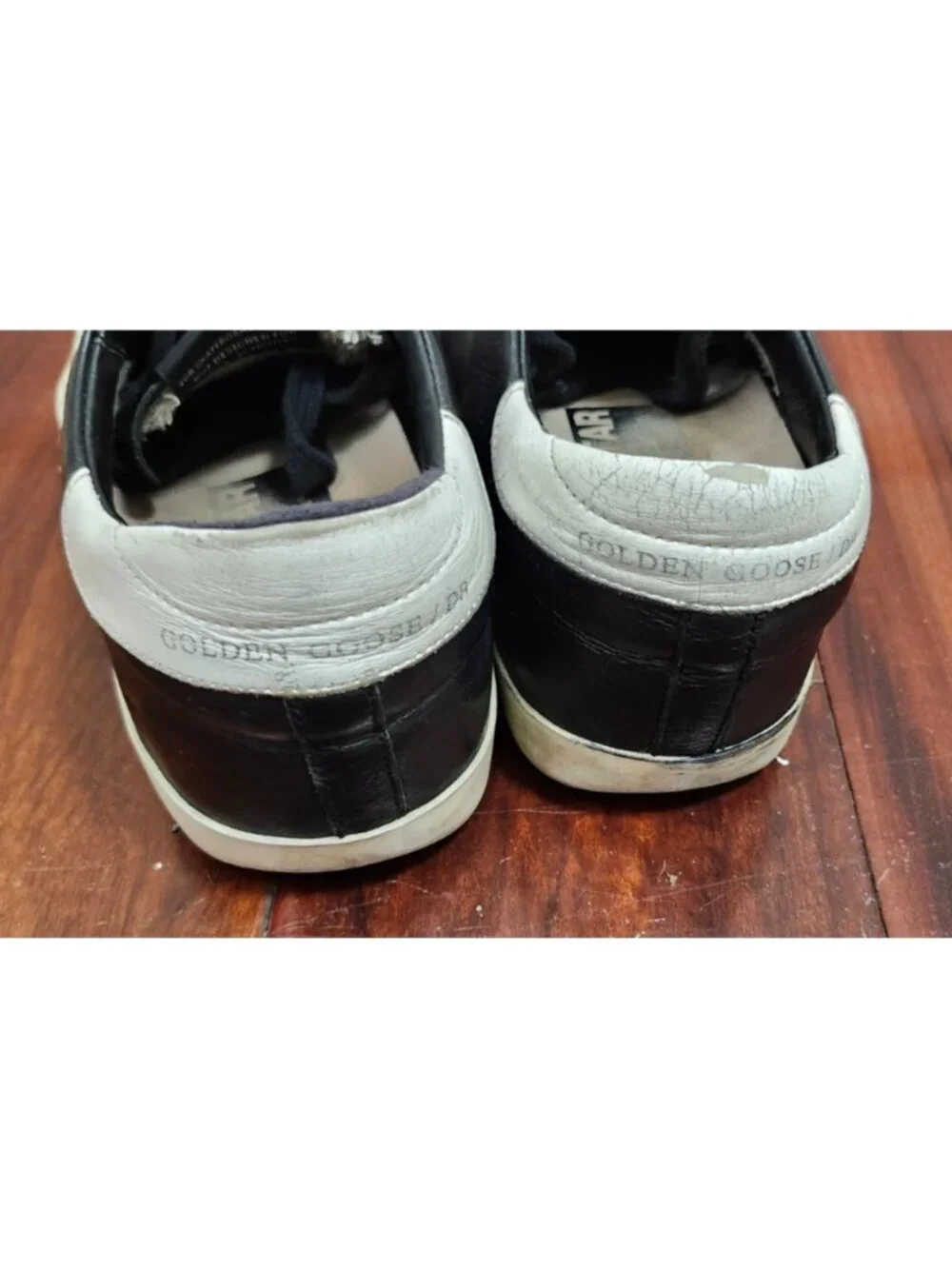 Golden Goose Superstar Black White Leather Sneakers EU 38 US 7.5 GGDB Italy